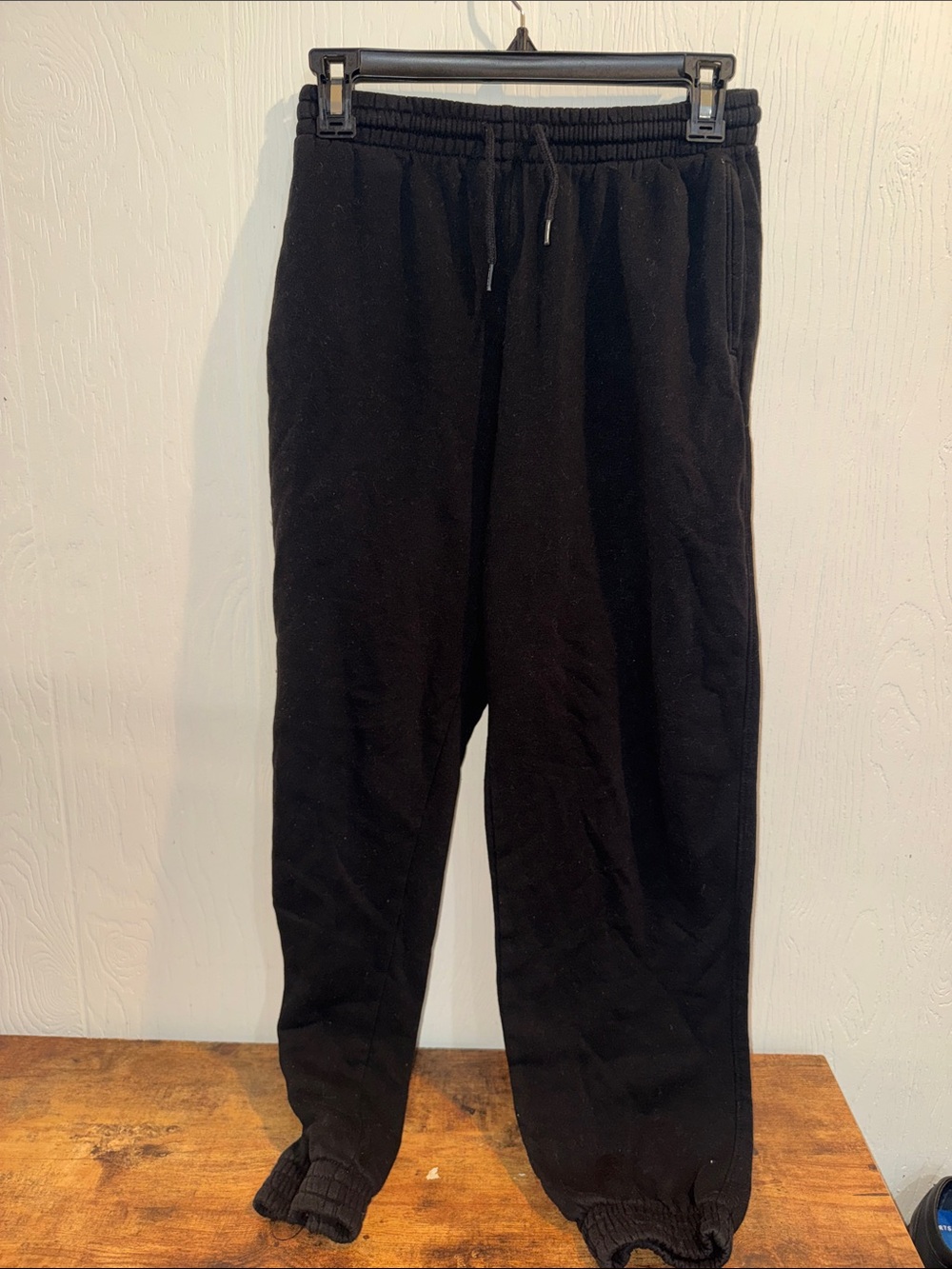 Men's Black Drawstring Jogger Pants